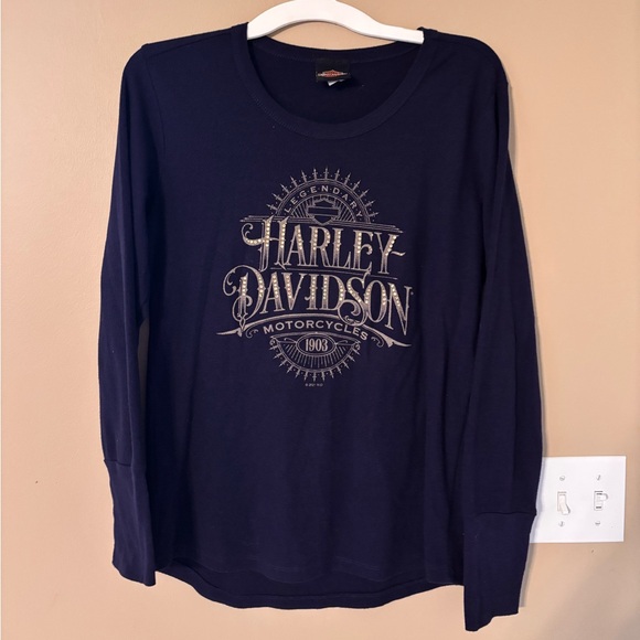 Harley-Davidson Tops - Harley-Davidson Navy Long Sleeve Thermal Shirt Women’s L